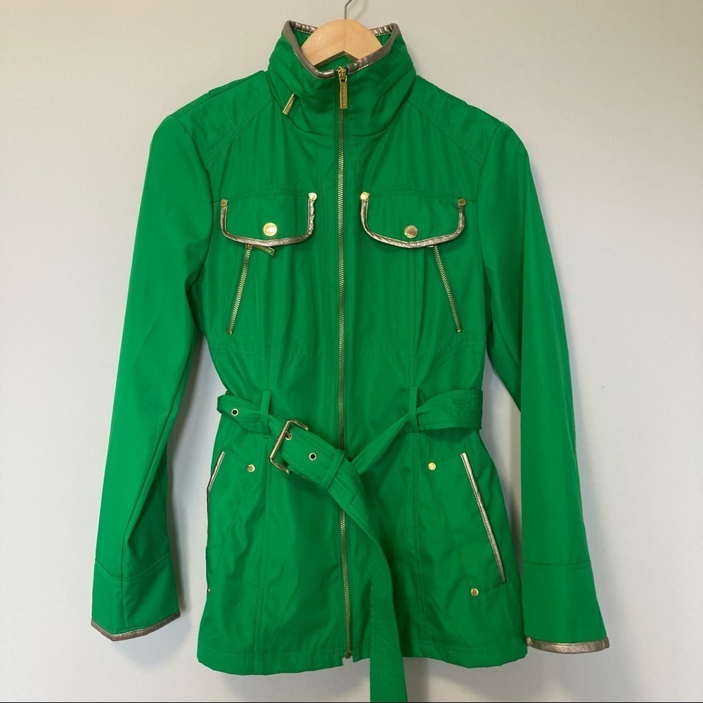 Green Belted Women's Jacket